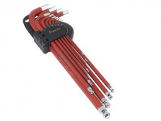 11pc Anti-Slip Extra-Long Ball-End Hex Key Set Metric